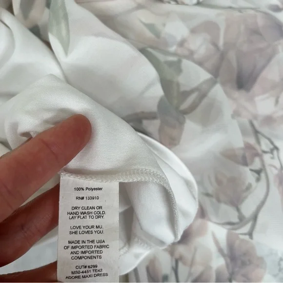 Show Me Your Mumu Adore Maxi Dress Forever Vine Floral Flutter Sleeves Large - Picture 11 of 11